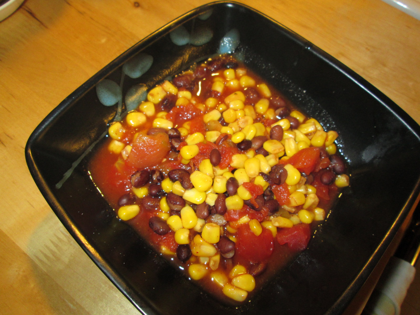 Almost Instant Black Bean Soup, ungarnished