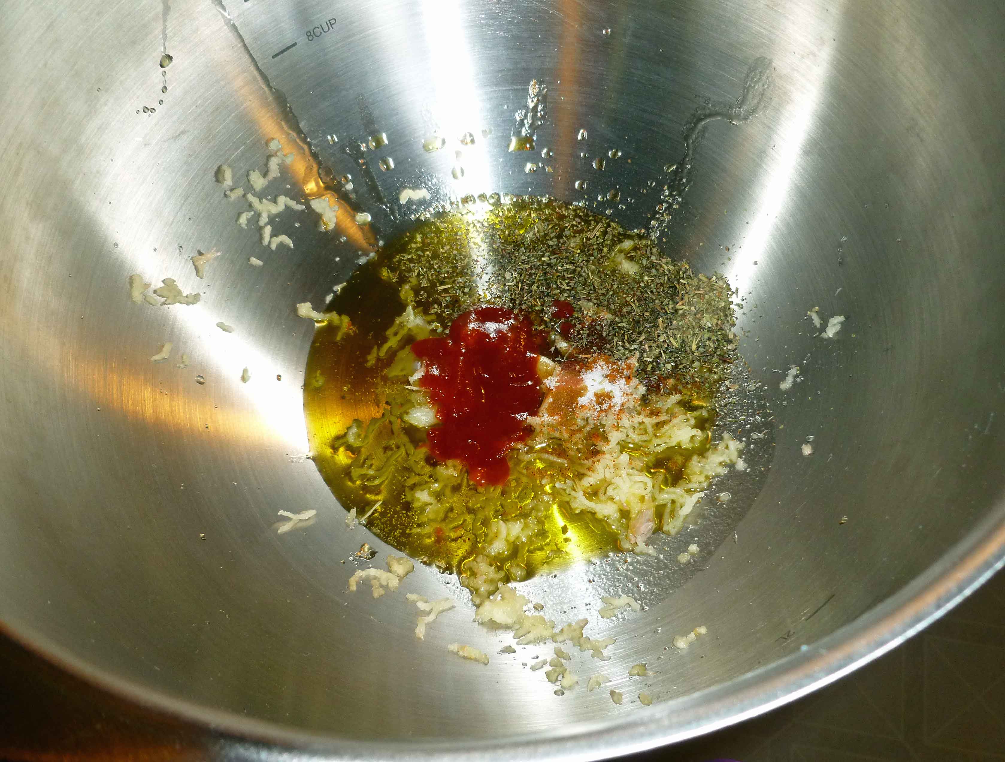 Olive Oil and Spices in Bowl