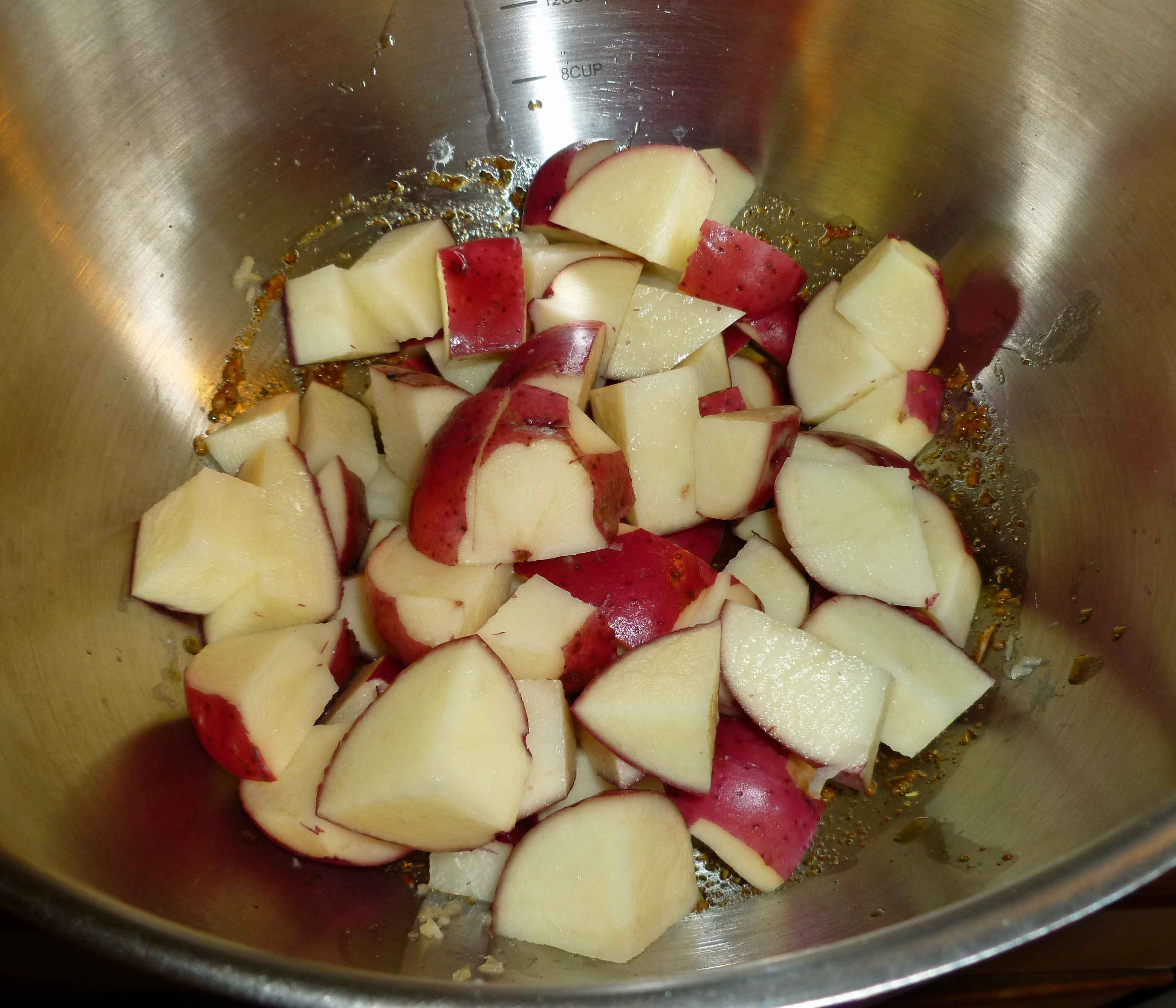 Potatoes cut into 3/4 inch pieces