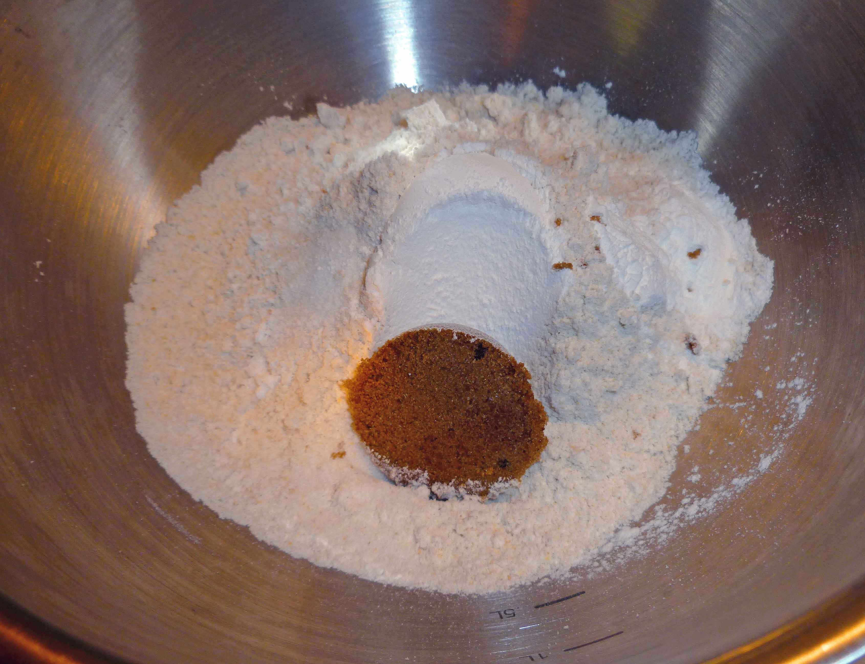 Dry ingredients in a bowl