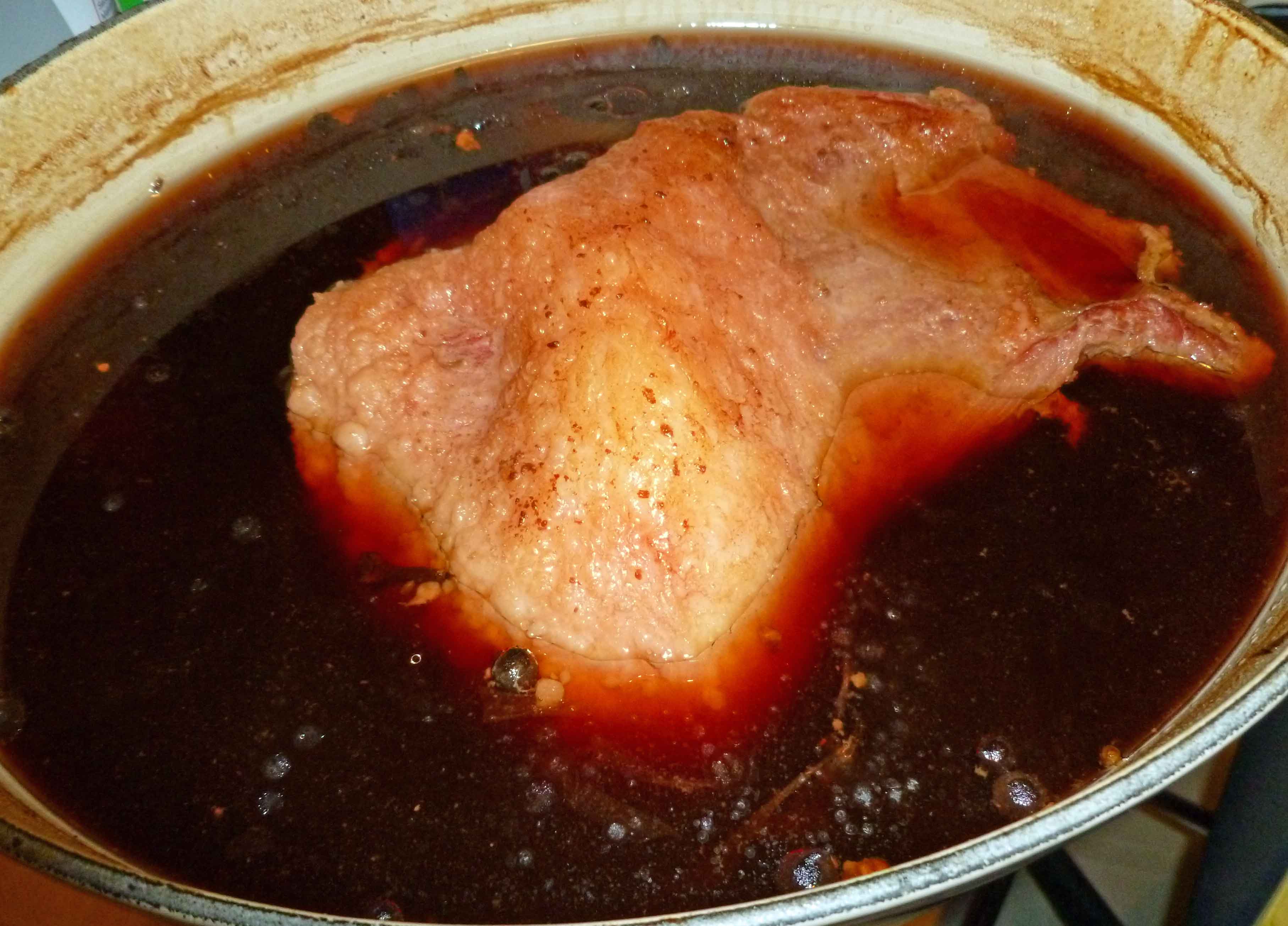 Corned Beef after Braising in Oven for 3 hours