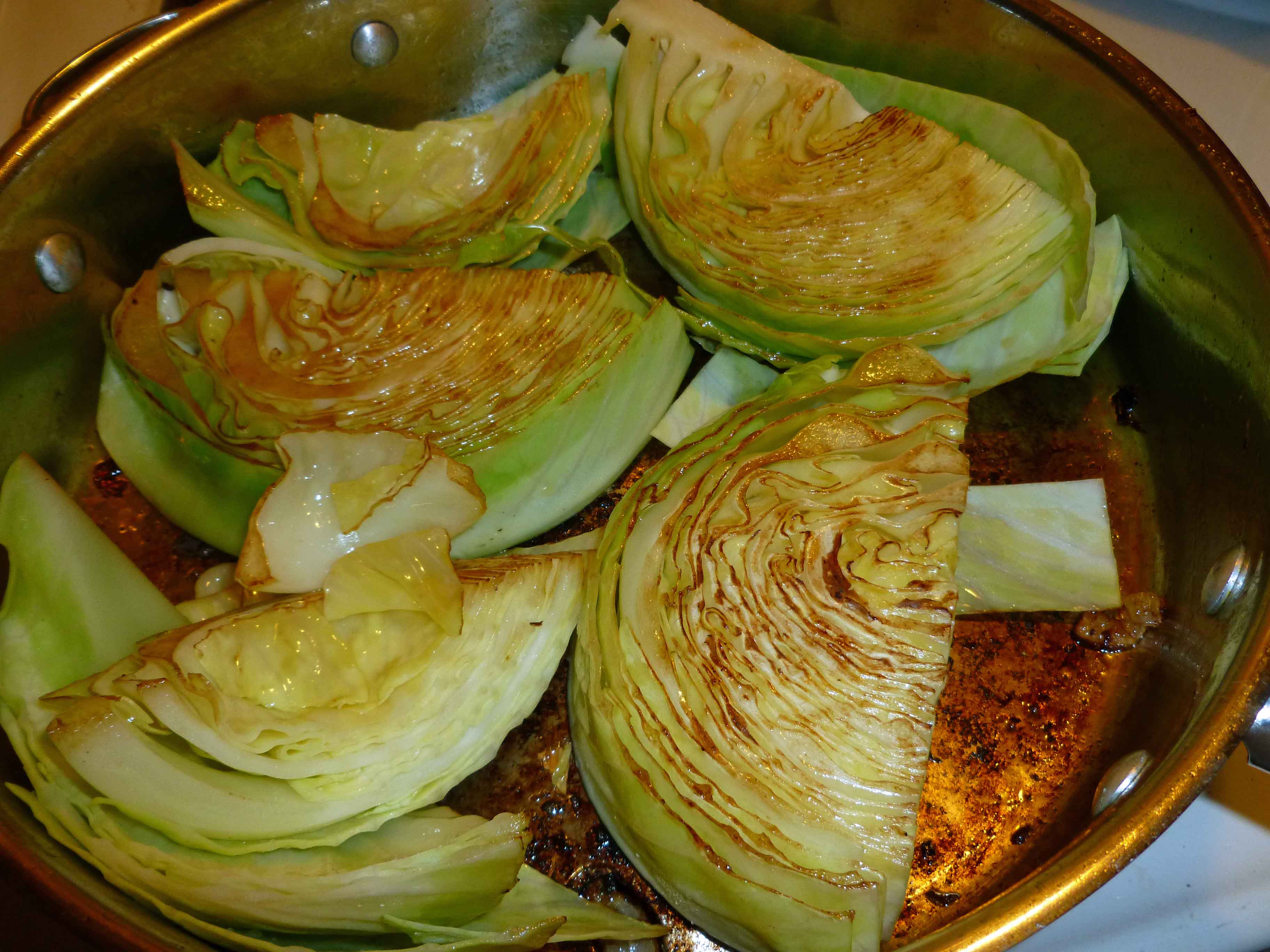 Browned Vegetables in Fry Pan