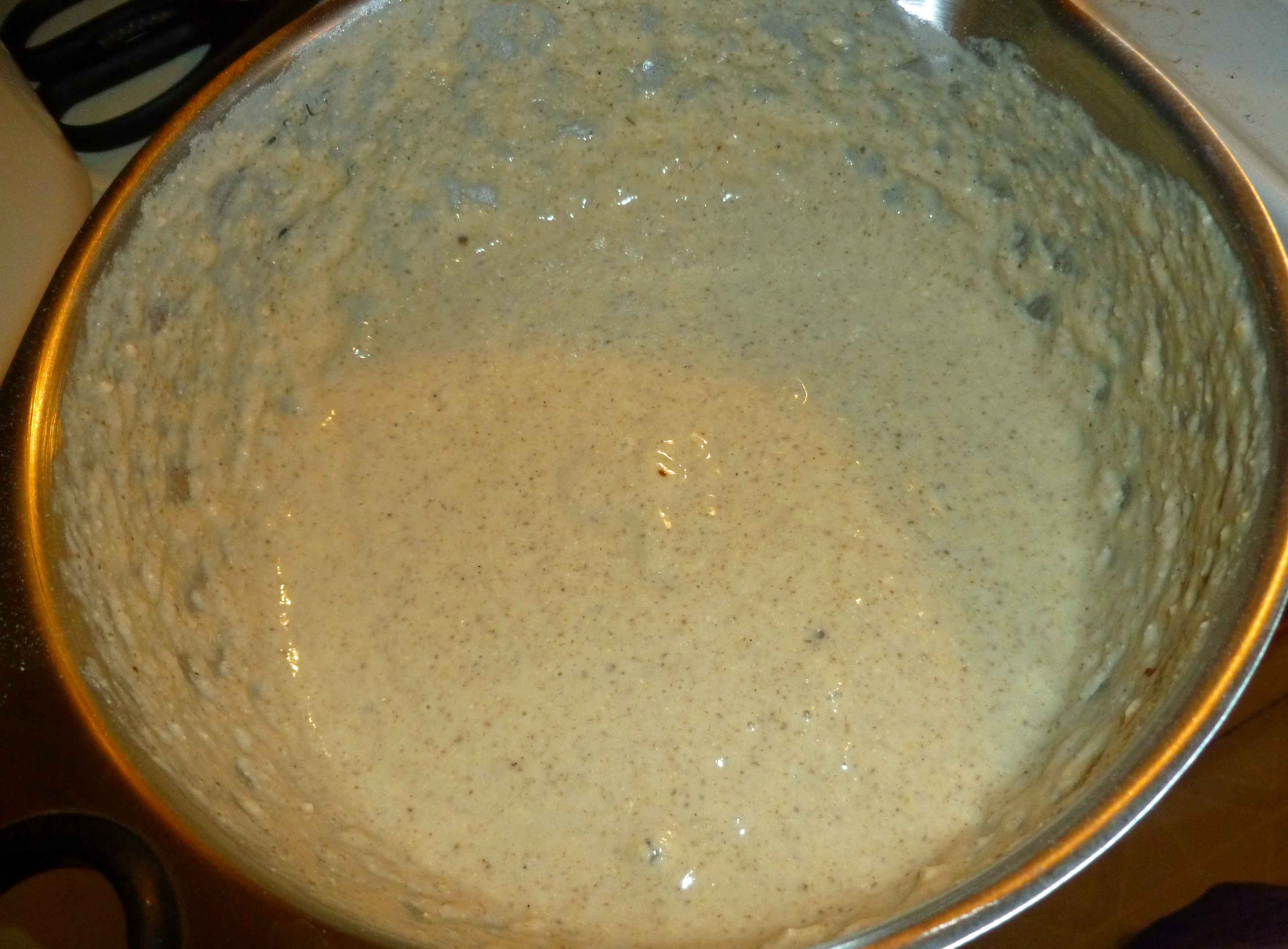 Pancake batter after mixing dry and wet ingredients together