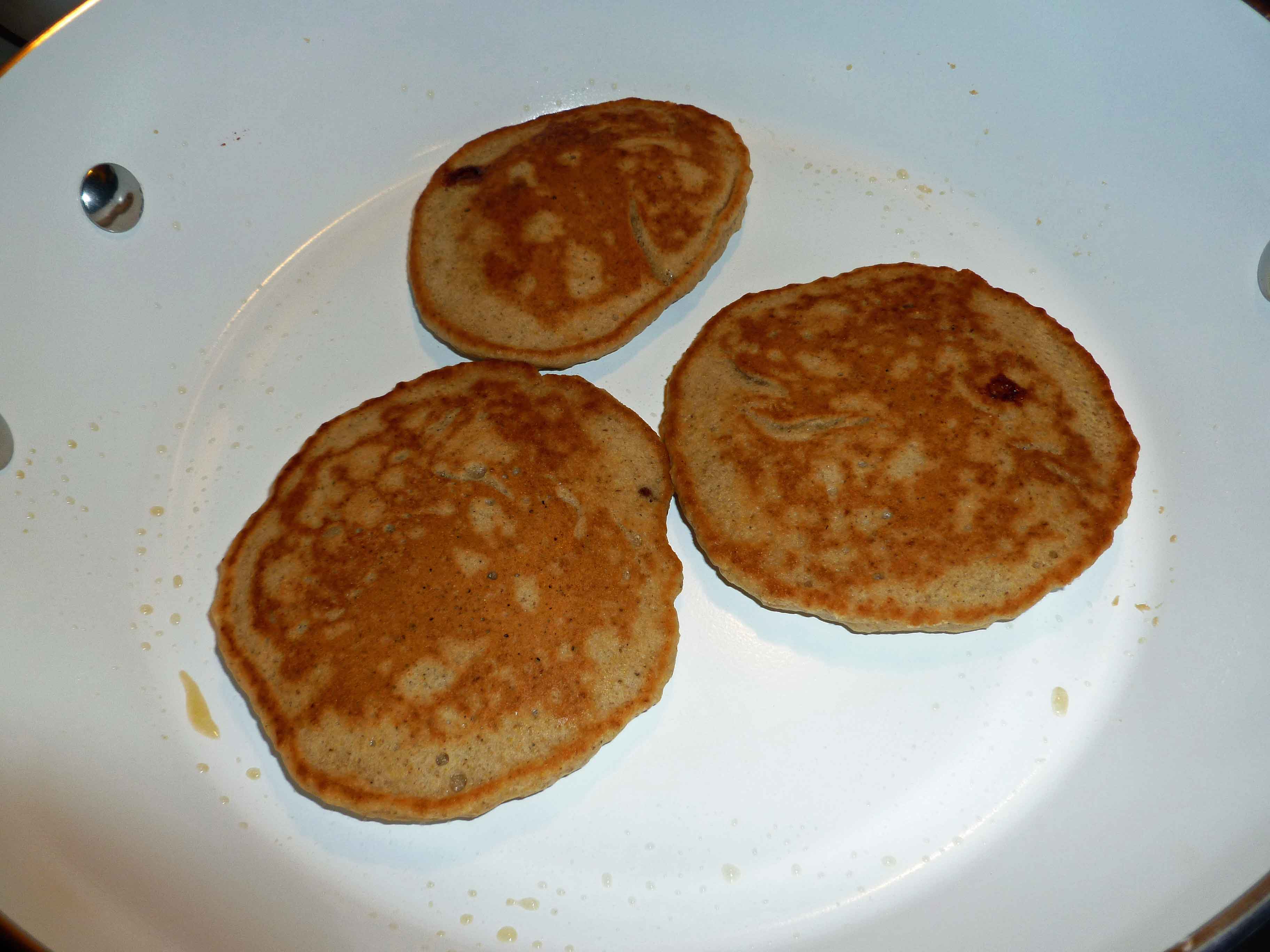 Pancakes after flipping