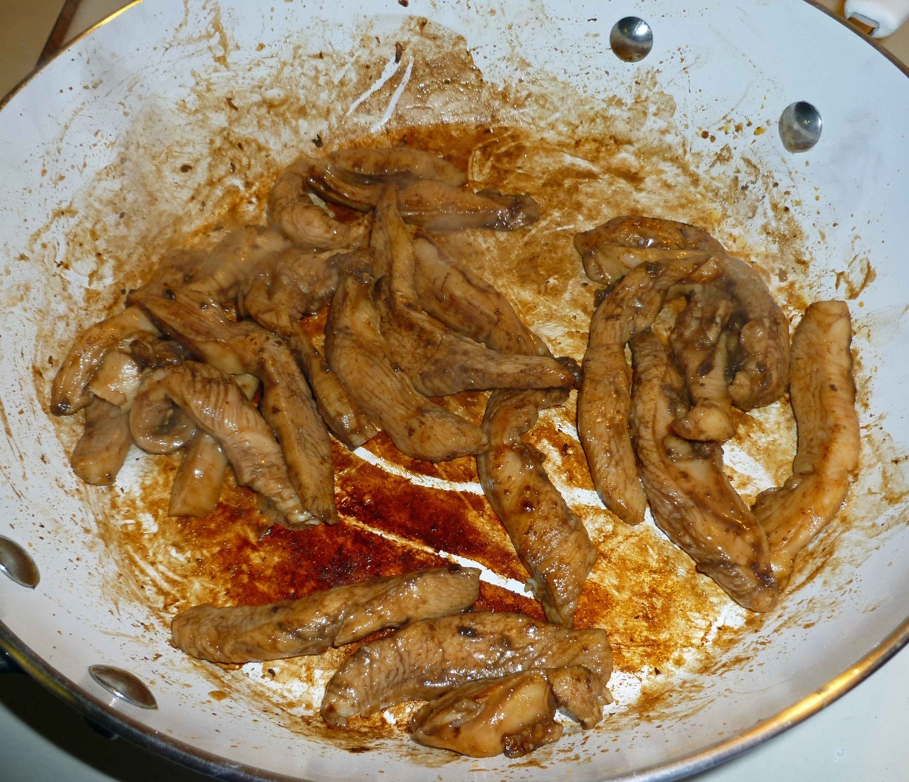 Chicken cooked in batches