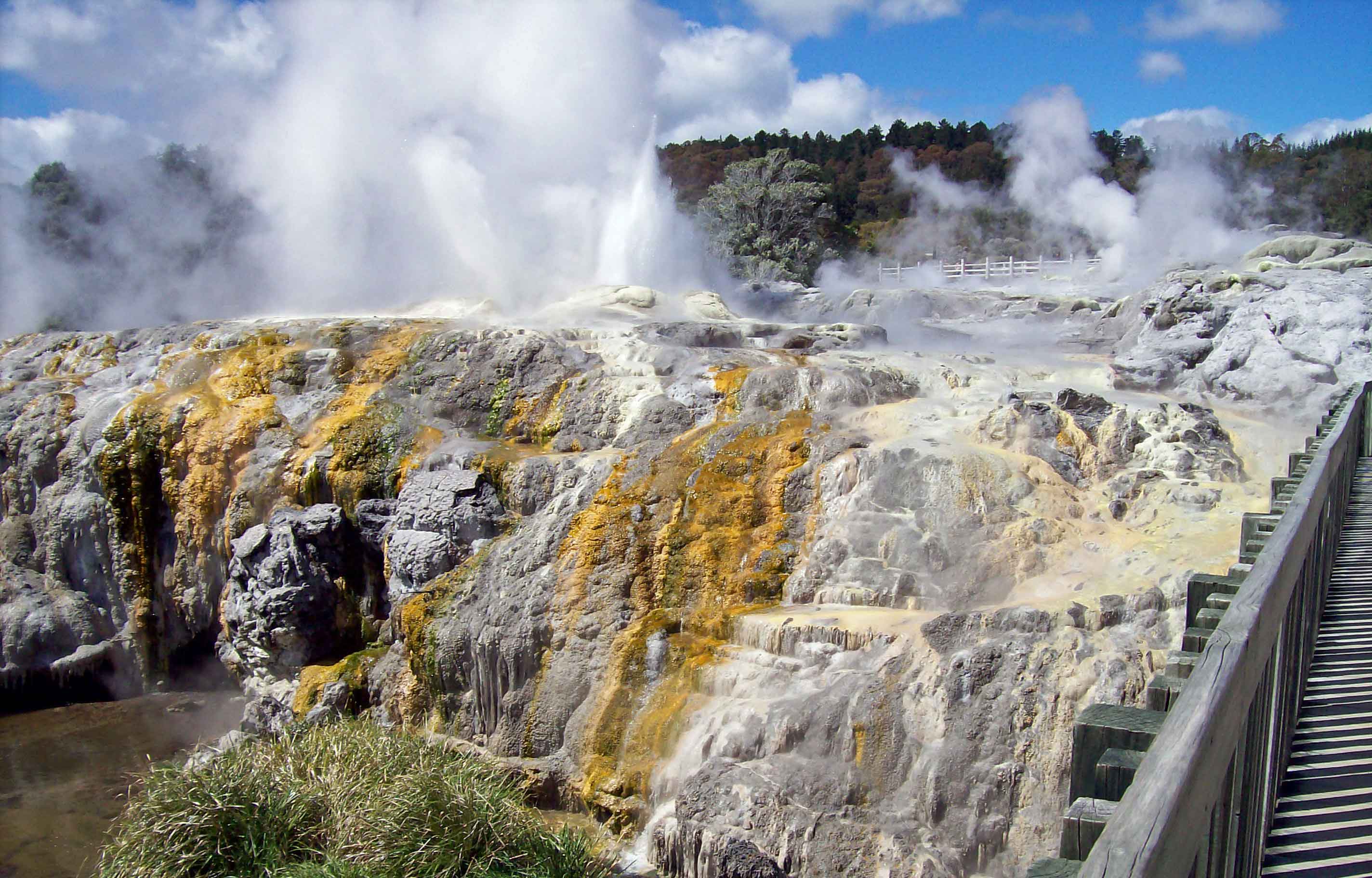 Geothermic activity at Te Puia, Rotorua, New Zealand