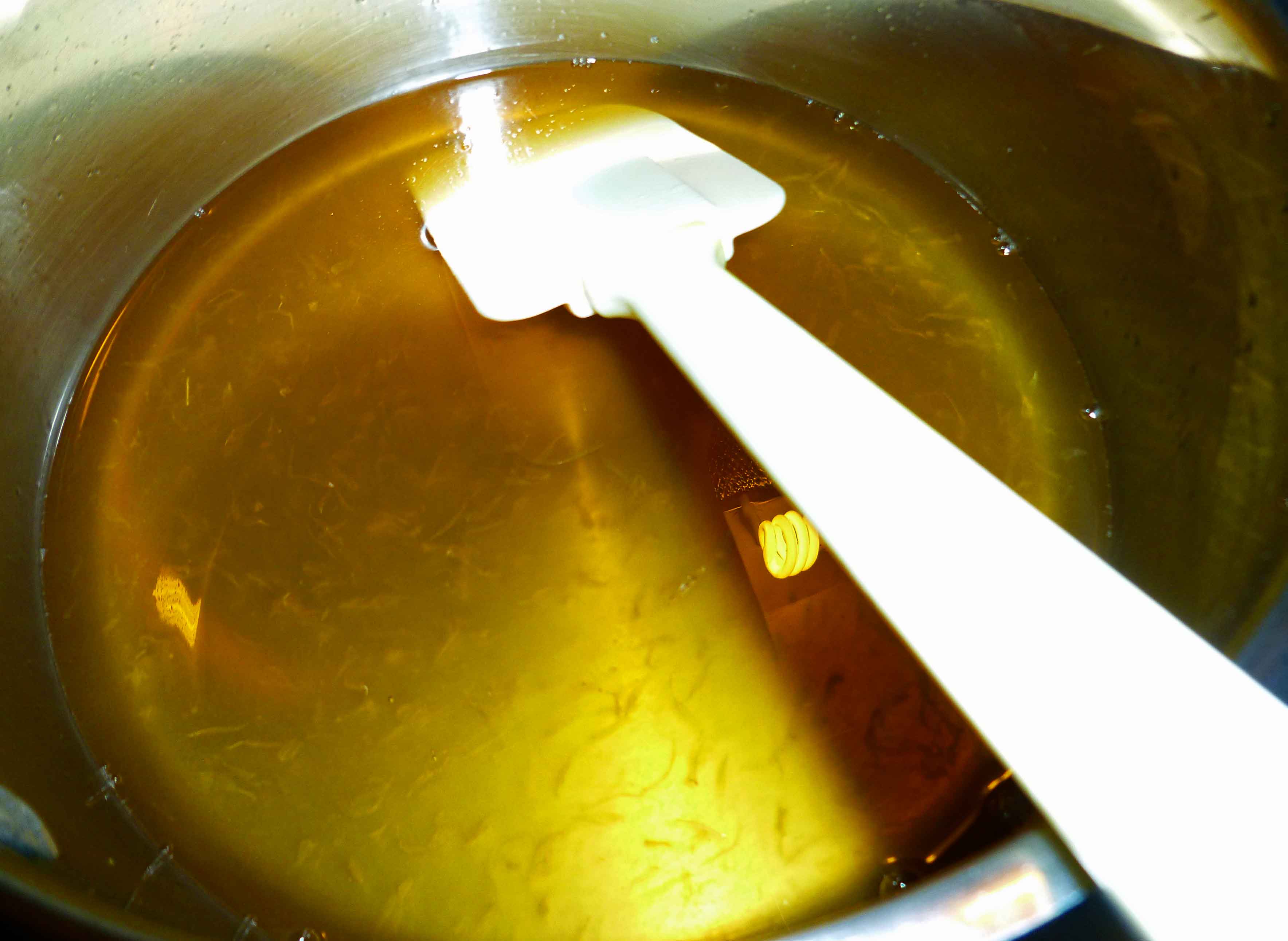 Lime Agave Tequila dressing in sauce pan