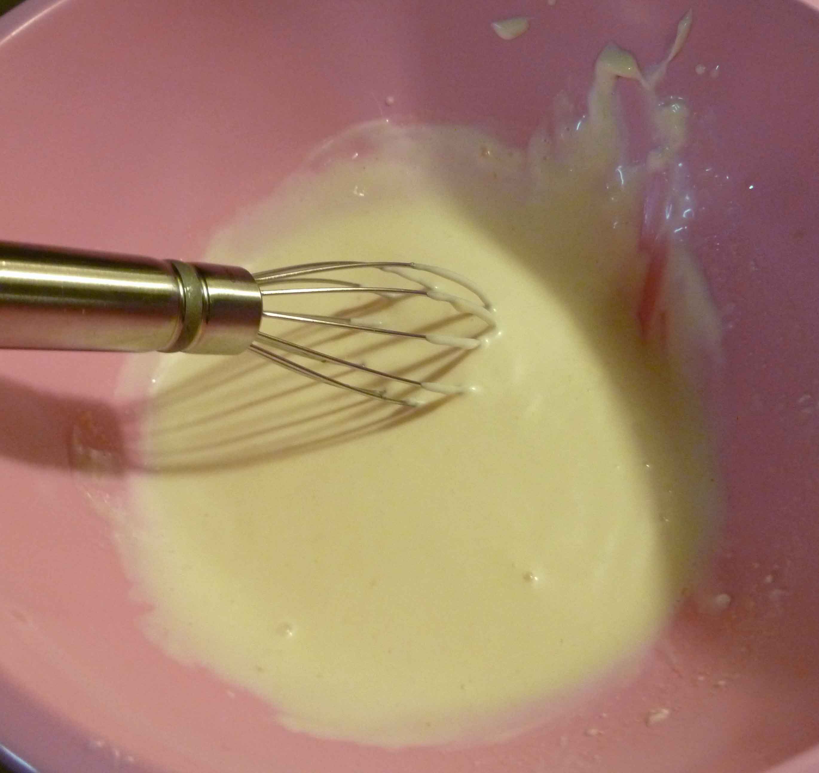 Dressing after whisking