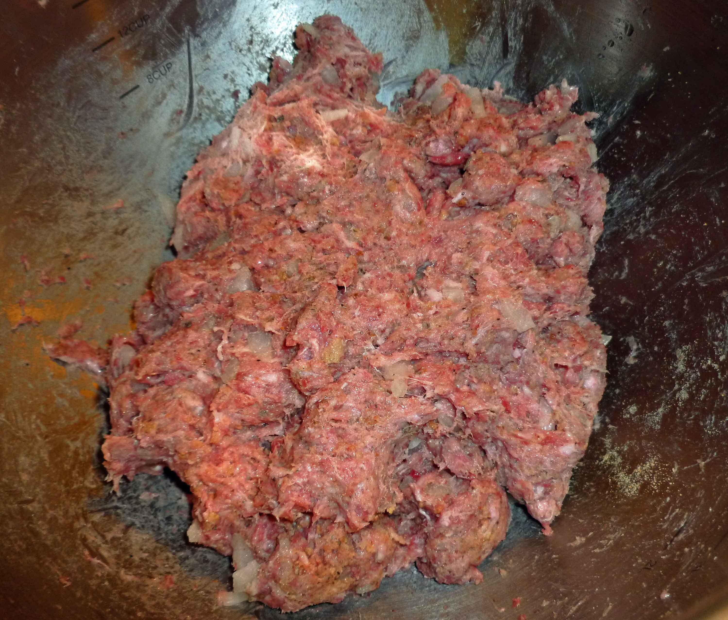 Meatball mix after all ingredients combined