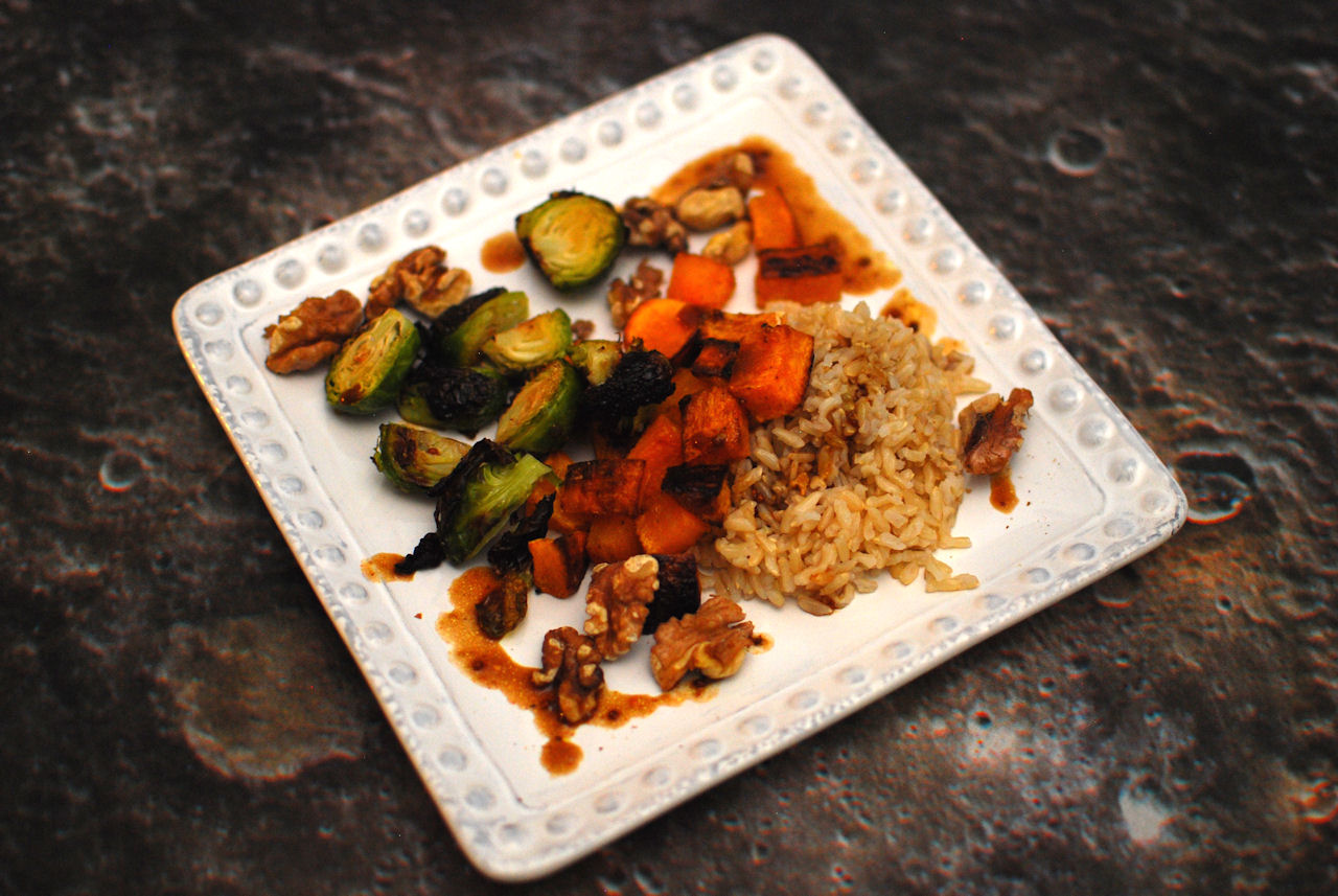 Squash and Sprout Rice Platter. Photo by J. Andrews