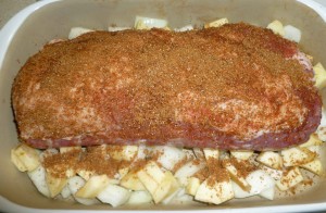 Pork loin with rub