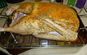 Goose coated with Poultry Rub