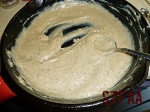 White Pepper Gravy after it thickens