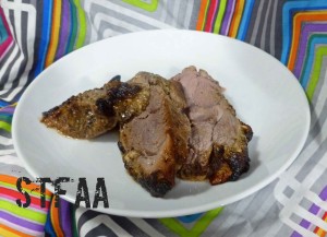 Carved Herbed Leg of Lamb slices