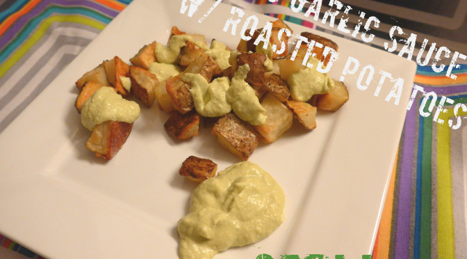 Spring Garlic Sauce with Roasted Potatoes