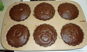 Chocolate Mini Bundt Cakes just out of the oven