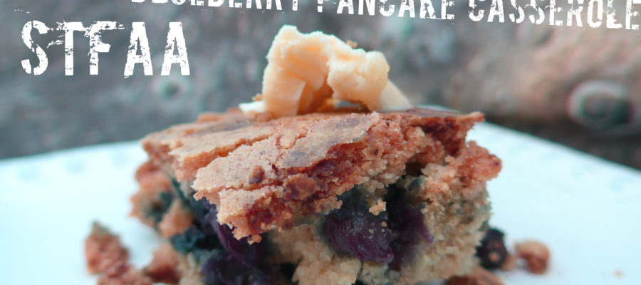 Gluten-free Vegan Blueberry Pancake Casserole