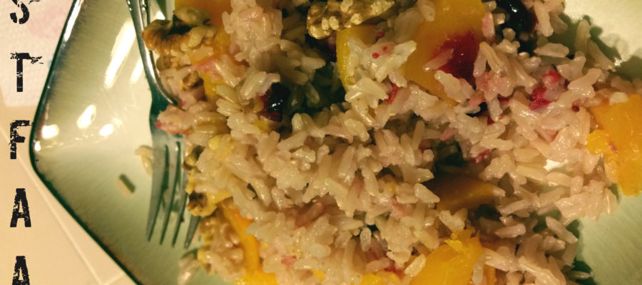 Festive Squash and Cranberry Baked Rice