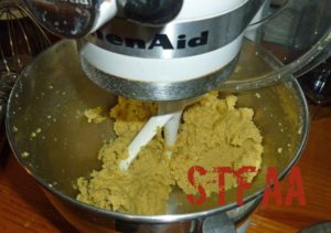 Homemade Margarine and Sugar Mixture after beating