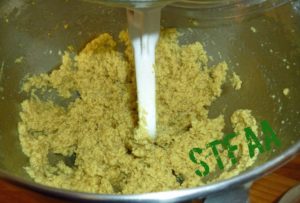 Homemade Margarine and Sugar Mixture, after adding Aquafaba/Psyllium Mixture