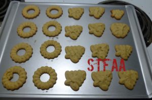 Spritz or Cookie Press Cookies after baking