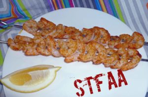 Cajun Seasoned Shrimp Skewers with Lemon 