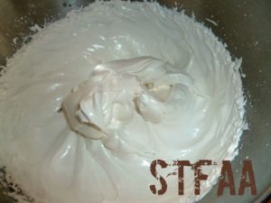 Vegan Whipped Topping with stiff peaks