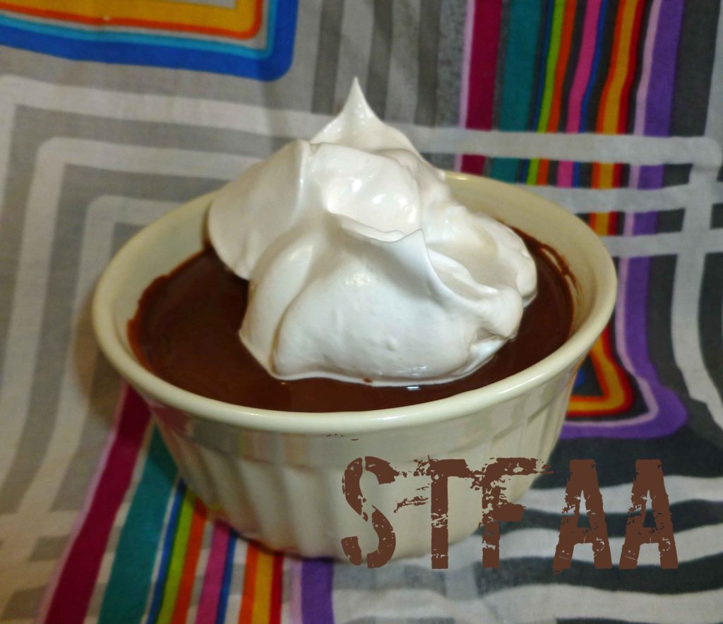 Chocolate Pudding, Vegan and Gluten-Free with Vegan Whipped Topping, also gluten-free