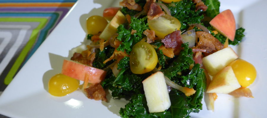 Warm Bacon & Kale Salad